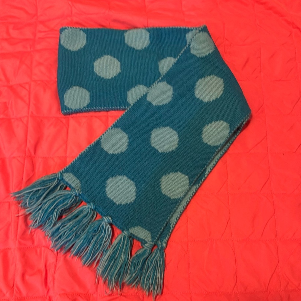 Old Navy Girls Scarf Blue Polka Dot